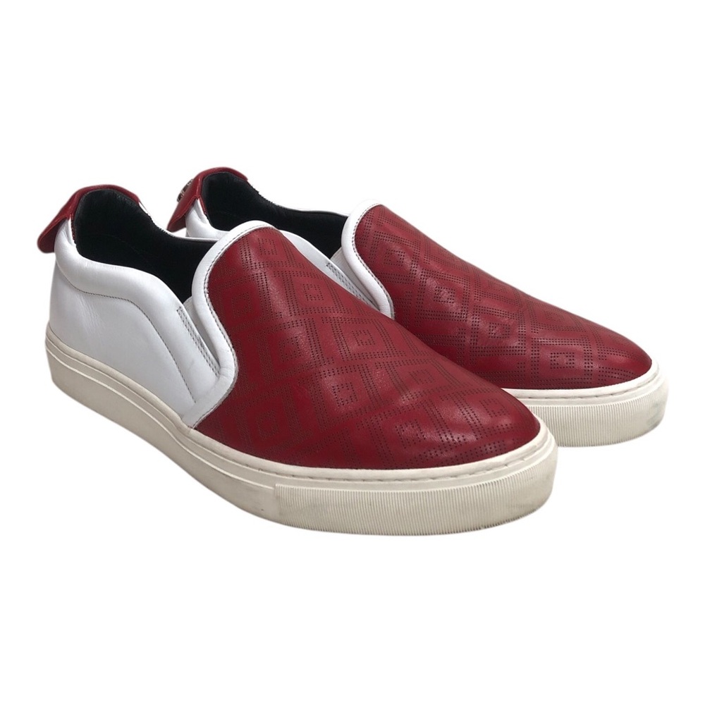 Versace Red and White Loafers